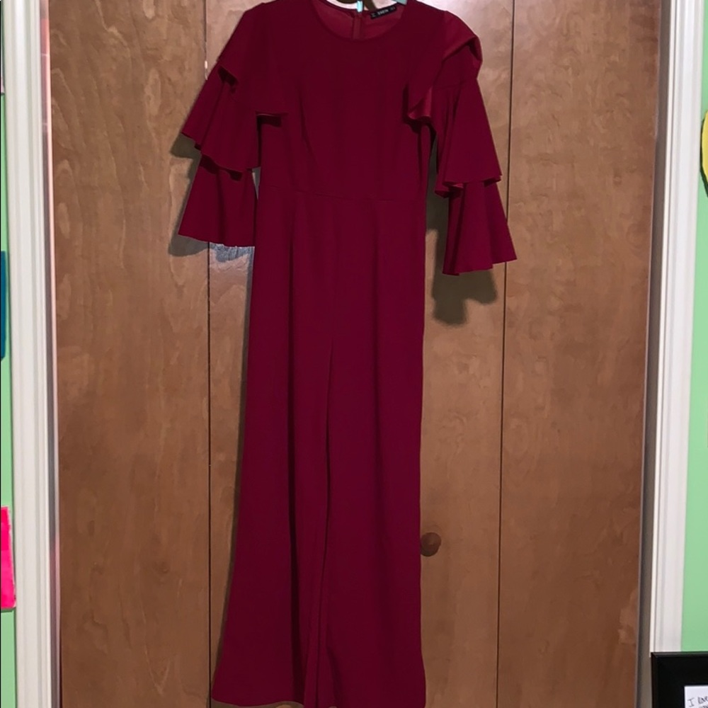 Crimson Long Sleeve Jumpsuit